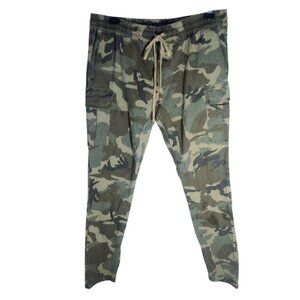 PacSun Men's Slim Cargo Tapered Camo Pants Size XL Drawstring Ankle Zip Unisex
